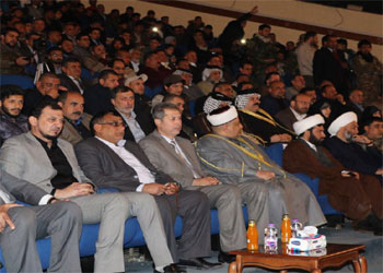 كتائب حزب الله تشارك في تكريم عوائل الشهداء على قاعة المسرح الوطني في بغداد